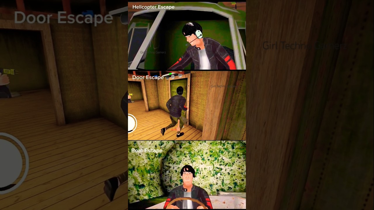 Gmm2 All Endings 🚁🚪🚣&zwj;♀️  #gmm2 #gmm2endings #granny #girl_techno_gamerz #shotres #gaming #escape