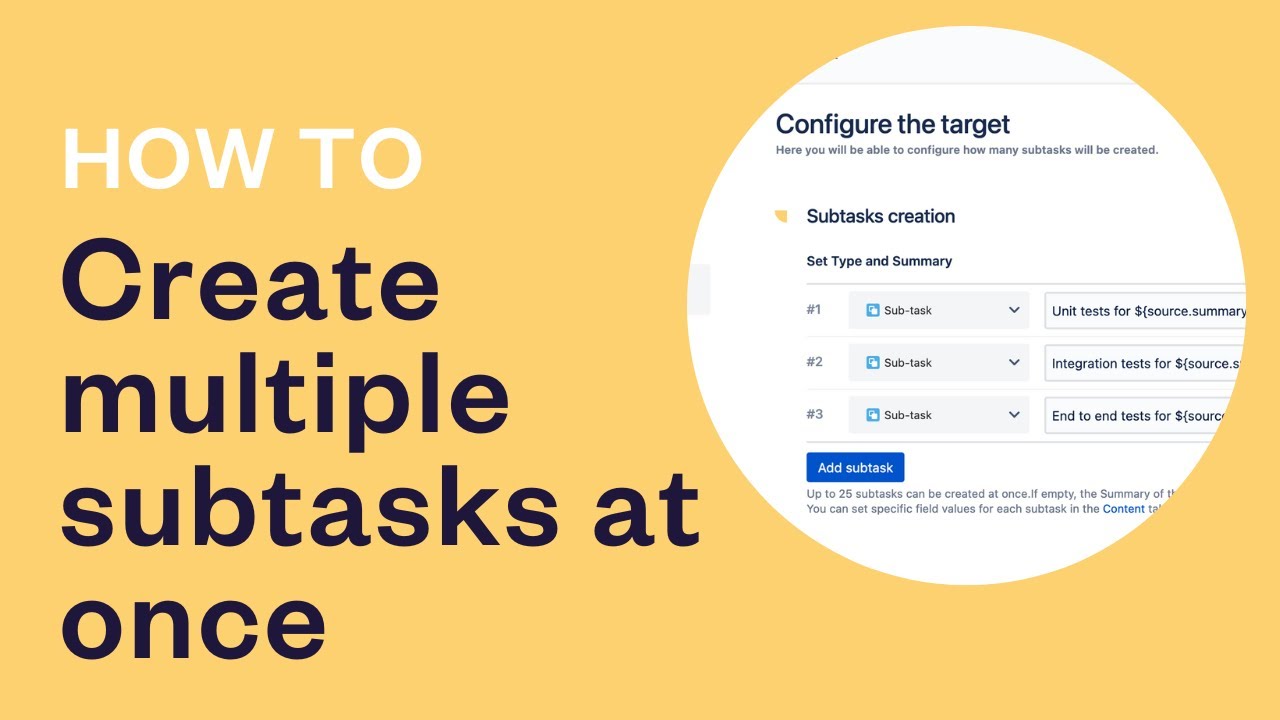 How to create multiple subtasks in Jira at once | Elements Copy & Sync
