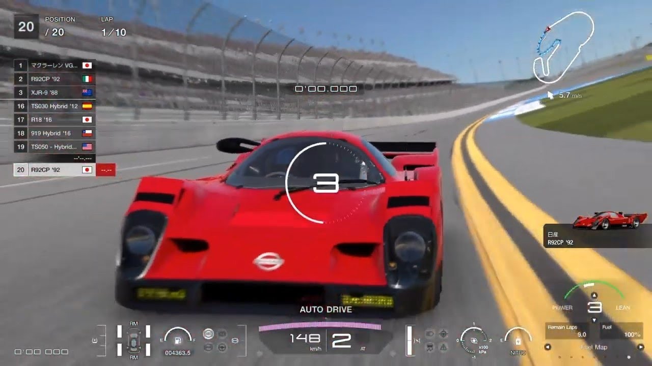 PS4 GT7 2/6ウィークリーチャレンジ「Gr.1プロトタイプシリーズ（PP950以下のレーシングタイヤ装着車限定）」デイトナ・ロードコース 10周（難易度イージー設定）