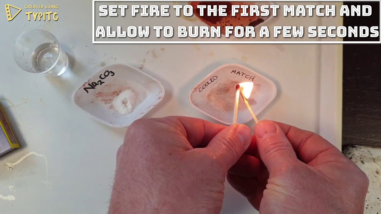 Reduction of iron oxide on a match head