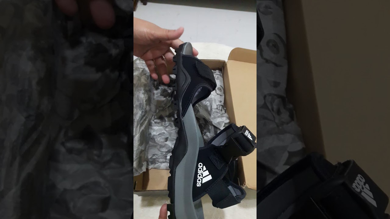 Unboxing Sendal outdoor adidas cyprex ultra II black original