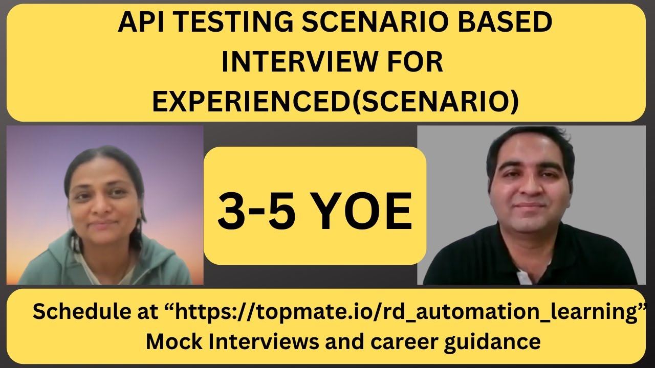 API Testing Interview Questions and Answers| API Testing Scenario Based | RD Automation Learning