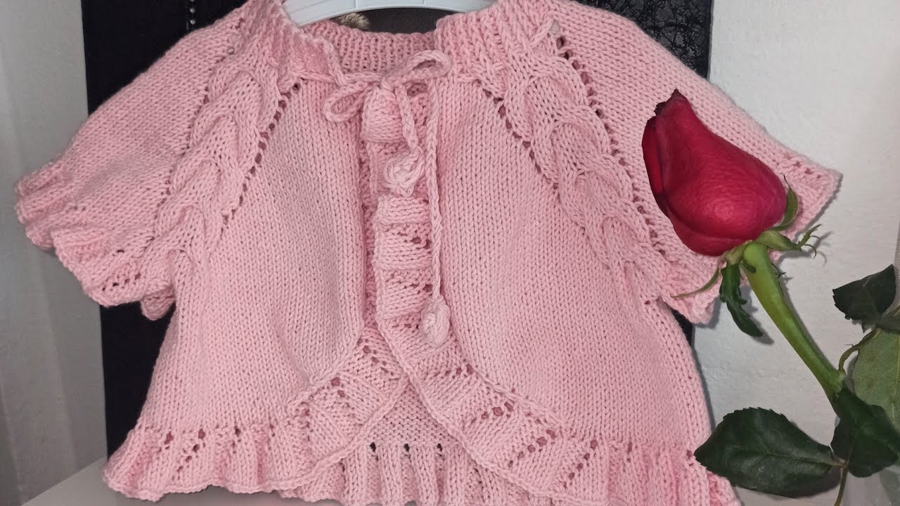  iki şiş bebek yeleği yaptım olay oldu🤌en kolay bebek bolerosu#crochet #knitting#örgü #tığişi 