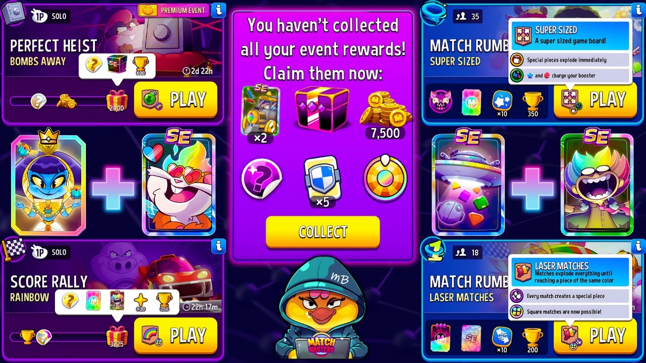 EVENT AWARDS: PREMIUM STUFF🔥 2 Solo: Bombs Away & Rainbow / 2 Rumble: Laser Matches & Super Sized