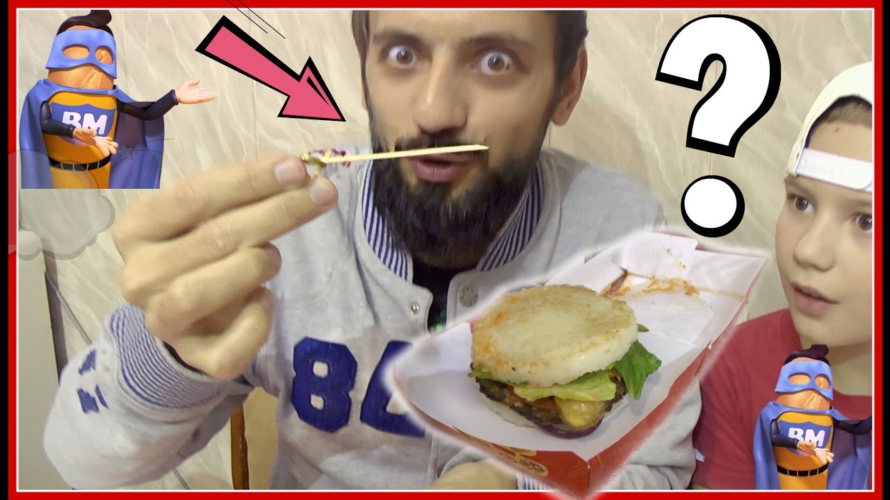 Гамбургере  ! Суши УФА Обзор БулкаМен РисБургер с говядиной + РисДог НОВИНКА