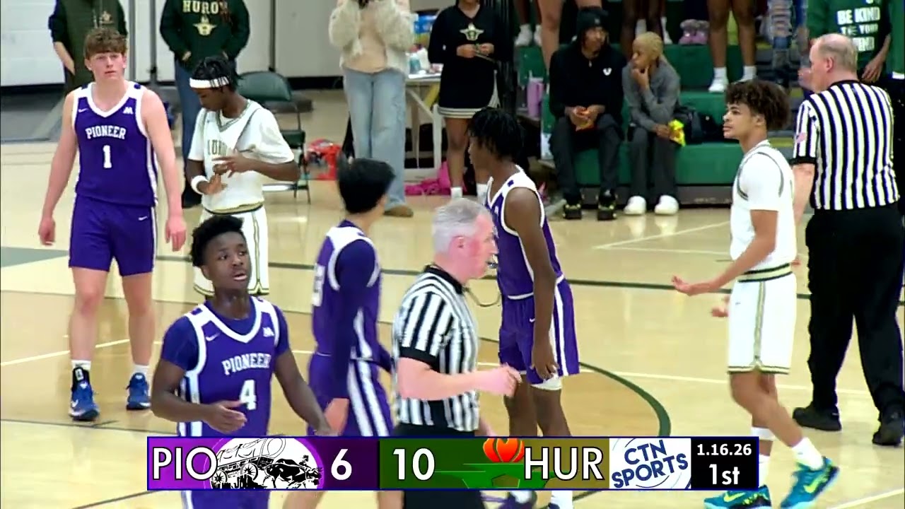 CTN SPORTS 2026 - Pioneer @ Huron Boys Basketball, January 16th