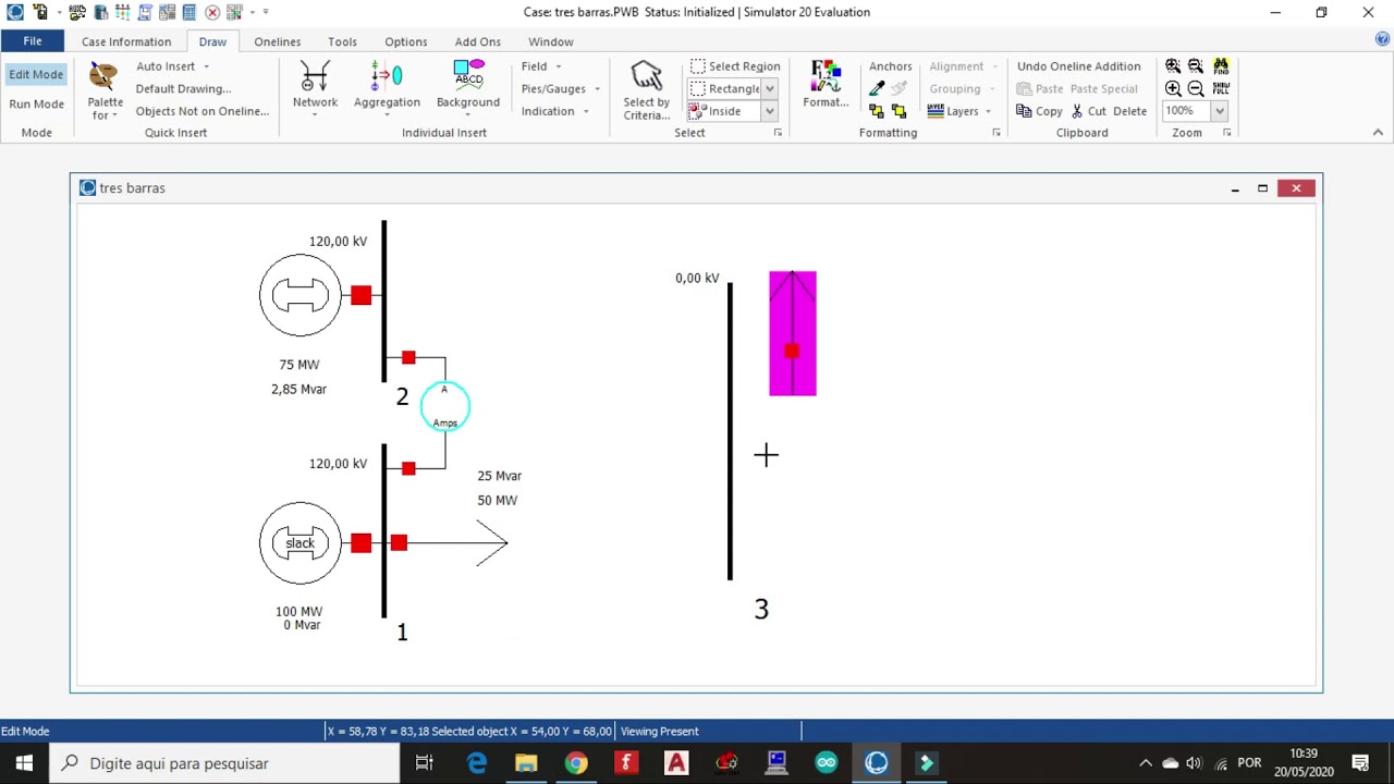 SIMULAÇÃO DE FLUXO DE POTÊNCIA NO POWER SIMULATION