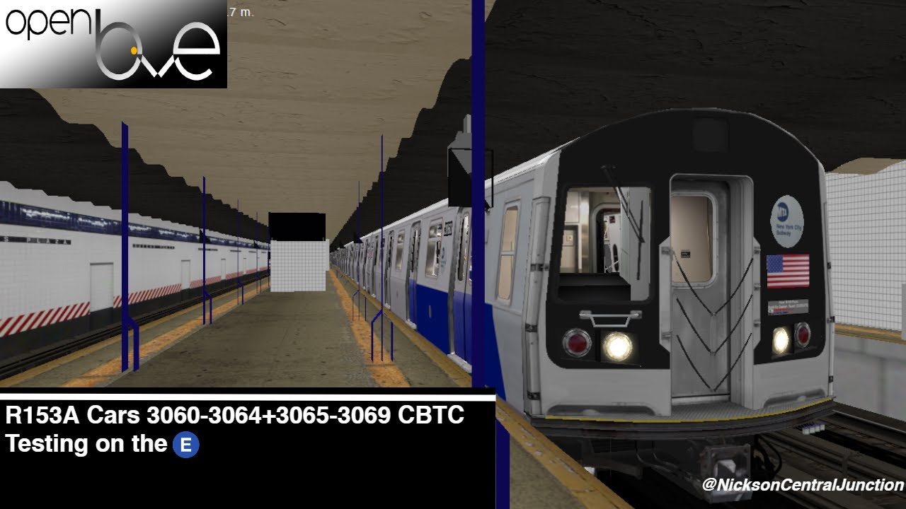 NYC Subway Video: Not In Service R153A CBTC Testing on the (E) Line | NCJunction | OpenBVE