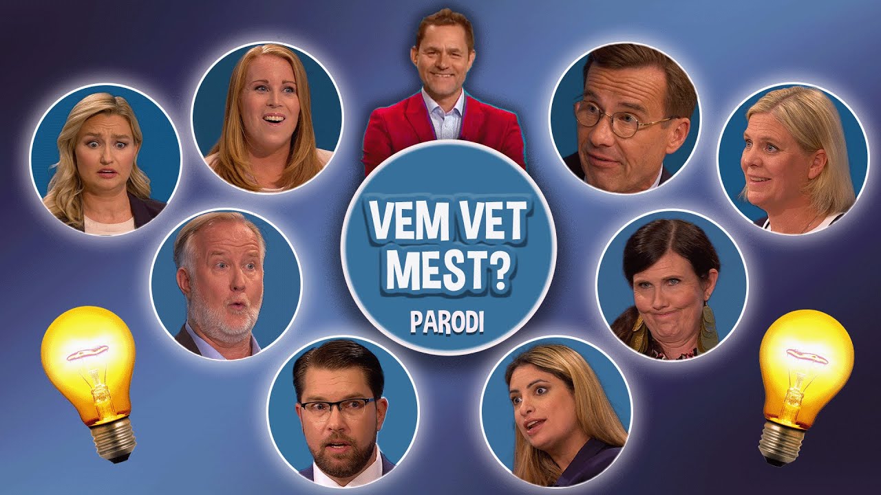 Partiledarna i Vem Vet Mest 2022 Parodi