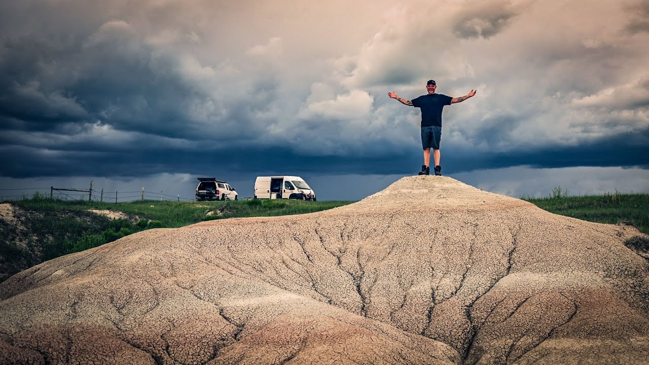 Rainy Camping In The Badlands of South Dakota | Truck Camping + Van Life