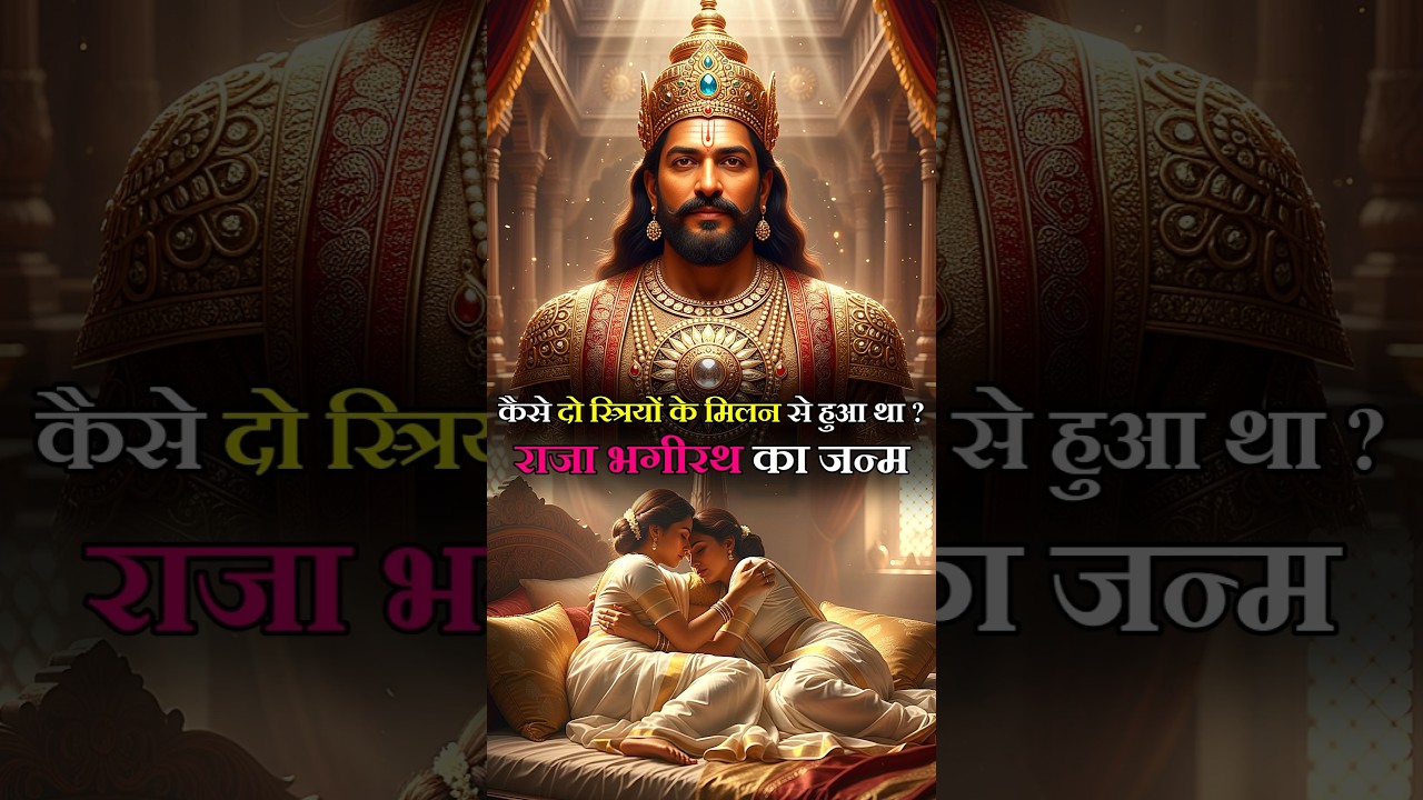 Divine Birth of King Bhagirath: Born from the union of two women #shorts #bhagirath #hindu #katha