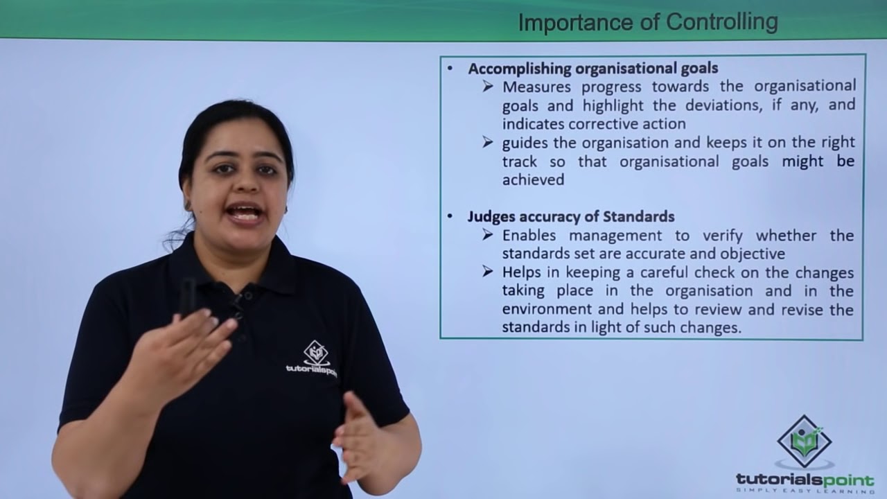 Class 12th &ndash; Importance of Controlling | Business Studies | Tutorials Point