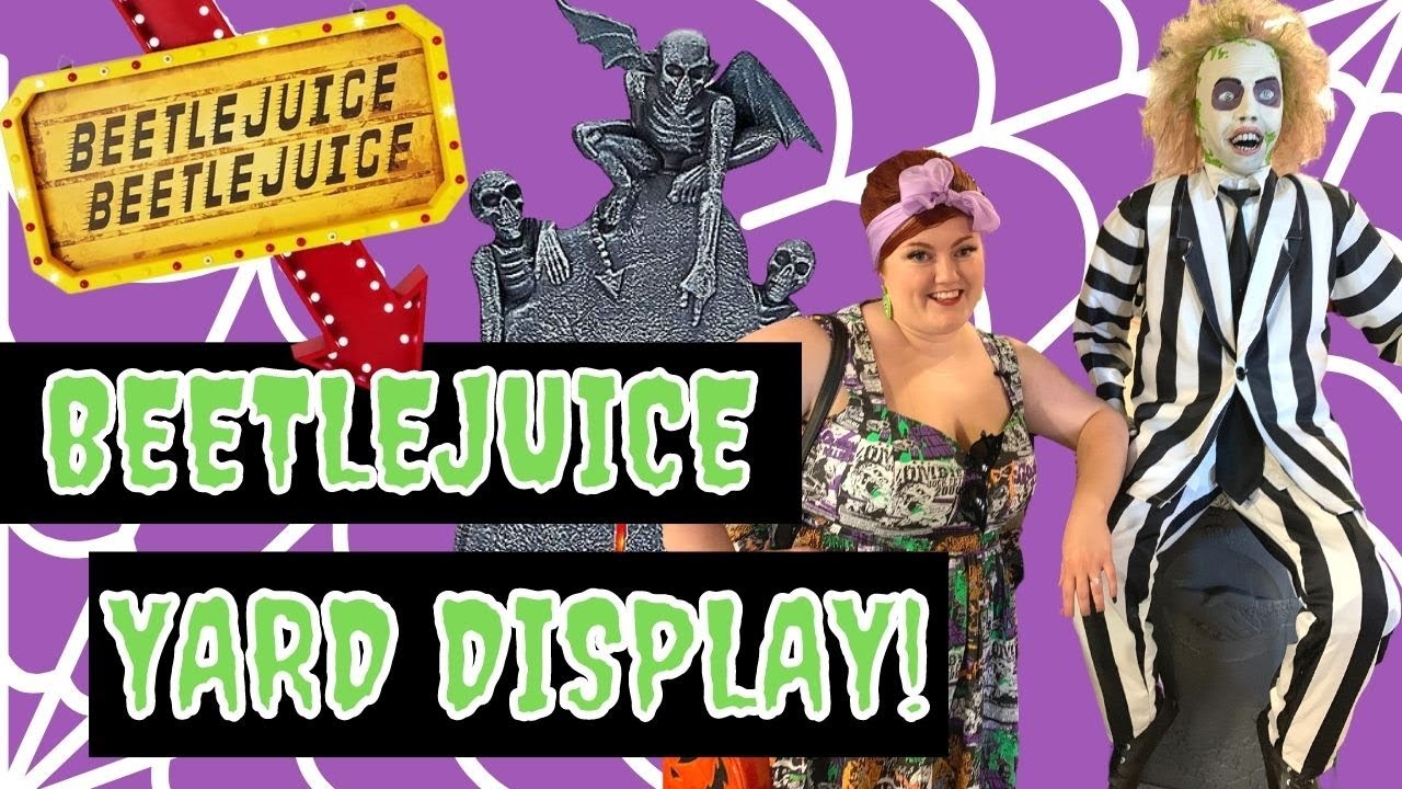 MY BEETLEJUICE HALLOWEEN YARD DISPLAY! | Spirit Halloween Yard Décor and Beetlejuice Animatronic!!