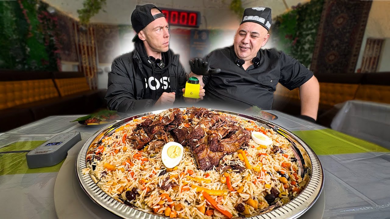 Ich versuche den USBEKISCHEN PLOV WELTREKORD zu brechen! USBEKISTAN FOOD CHALLENGE