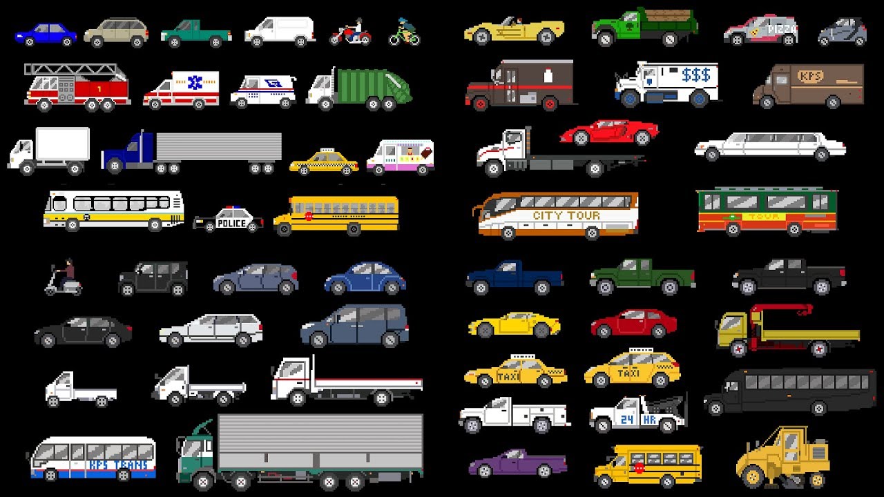 Street Vehicles Collection - Cars and Trucks - The Kids' Picture Show (Fun & Educational)