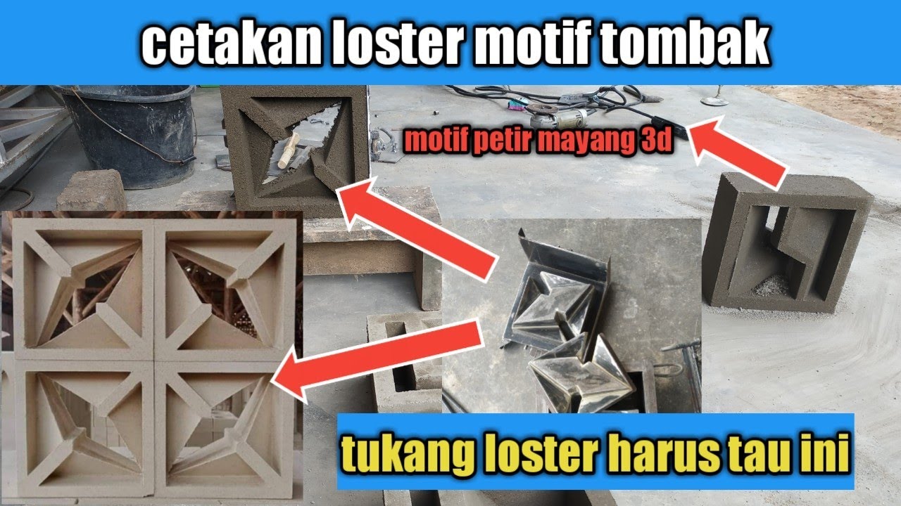 CARA MEMBUAT CETAKAN LOSTER MOTIF TOMBAK 2 (muka)