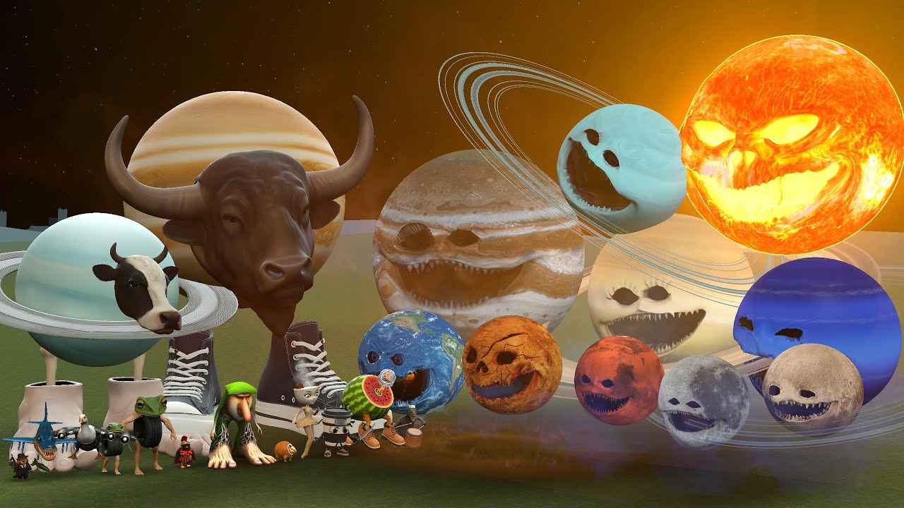 GIUPPITERE GIUPPITERCITO AND SATURNO SATURNITA VS ALL PLANETS WAKE UP (Garry's Mod)