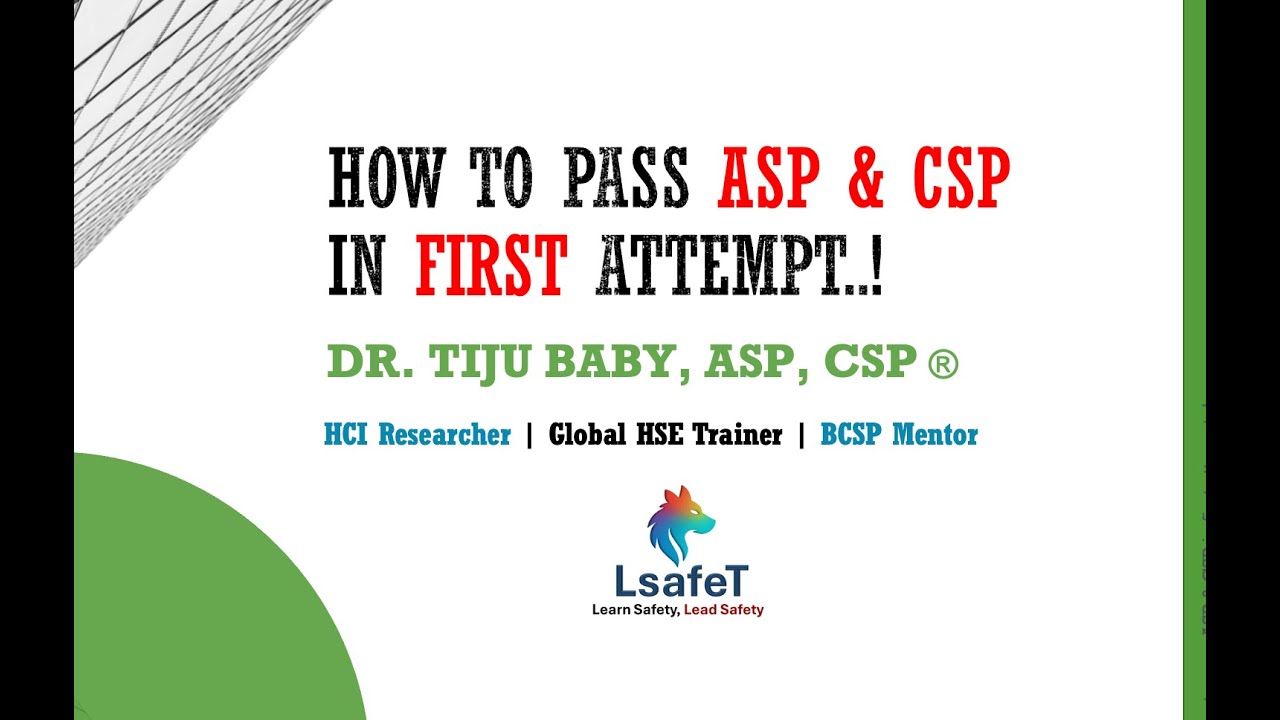 HOW TO PASS ASP & CSP IN FIRST ATTEMPT  Webinar TIPS TRICKS SUCCESS STORIES