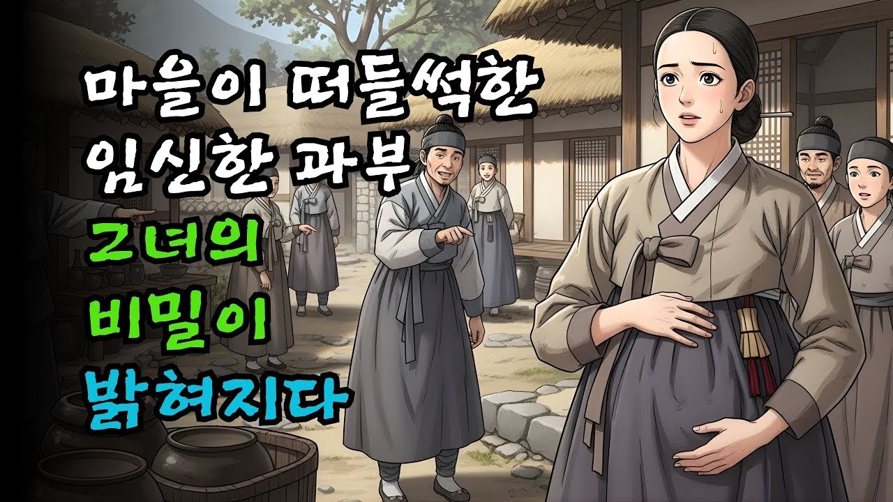 마을을 뒤흔든 임신한 과부, 한 번의 선택 끝에 밝혀진 충격의 비밀 | 야담·민담·전설·설화·옛날이야기