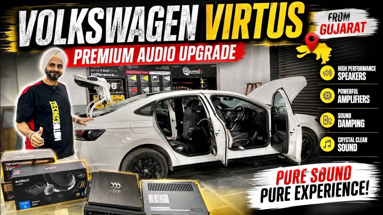 Volkswagen Virtus From Gujarat For Premium Audio Upgrade | Car Audio Upgrade Store | Motor Concept