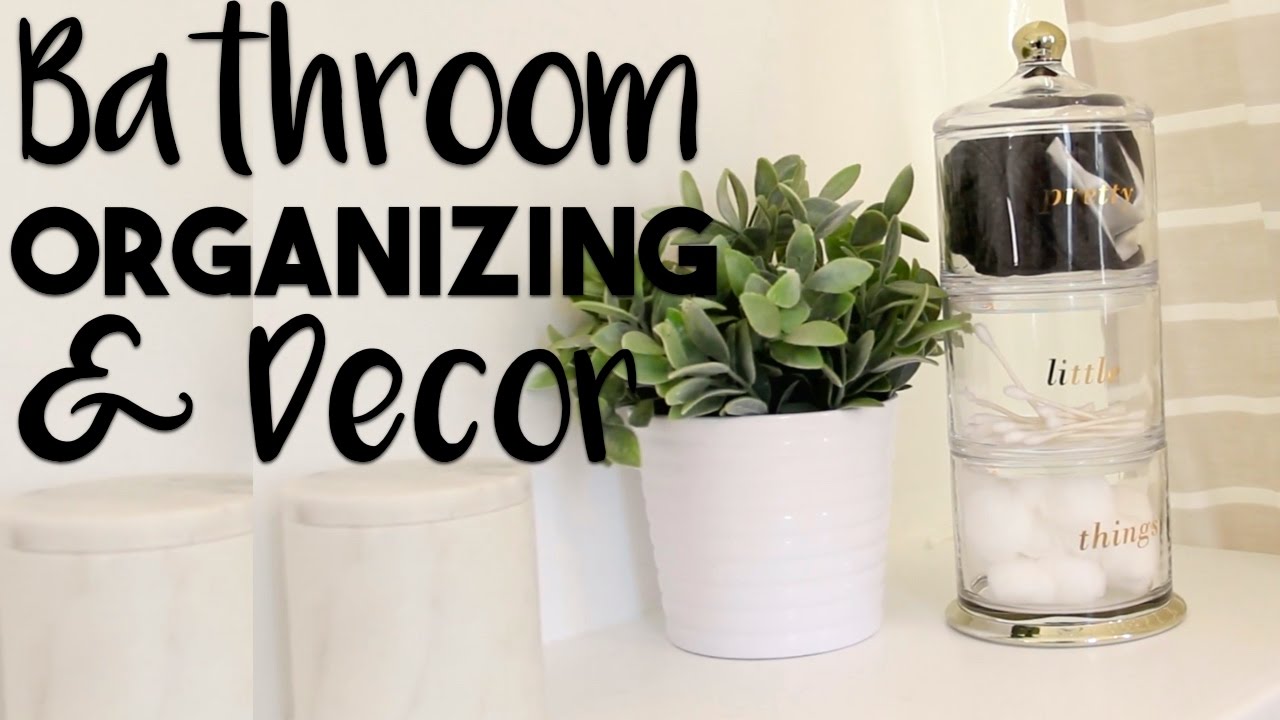 INTERIOR DESIGN: Bathroom Organization and Decorating Hacks | Making the MOST of our Small Bathroom