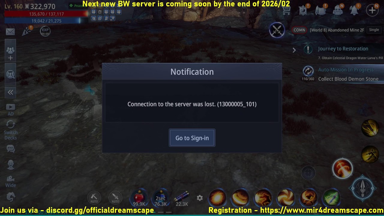MIR4 Dreamscape – New BW server - end of 2026/02
