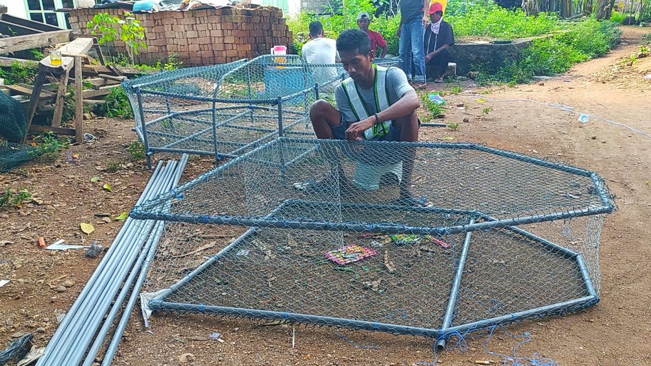 how to make a Fish Trap _ Cara Bikin Bubu Perangkap Ikan dari PIPA PARALON