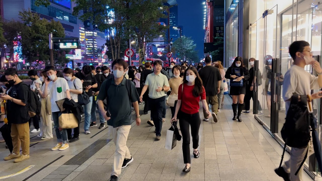 강남역 퇴근길 풍경 워킹투어 4K HDR