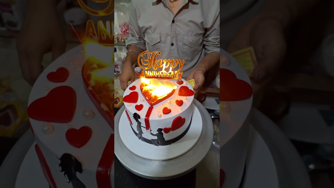 25th Anniversary Fire Cake | Fire Cake Design #cakecalorie #shorts