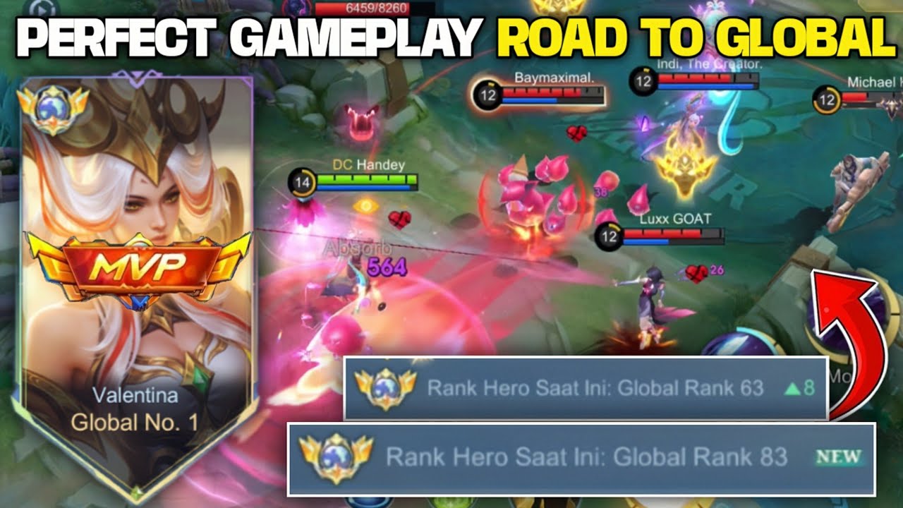 PERFECT GAMEPLAY VALENTINA HANDEY ROAD TO GLOBAL, LAGI!! AKHIRNYA MASUK GLOBAL!! - MOBILE LEGENDS