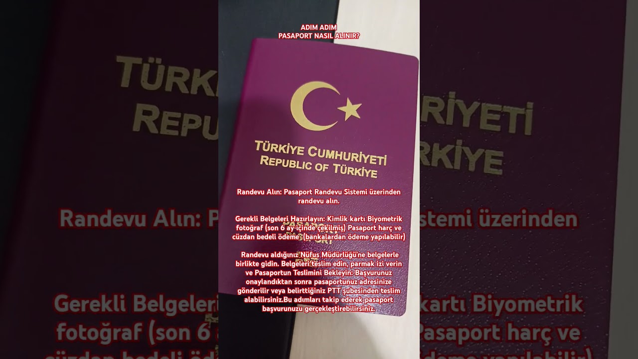 PASAPORT NASIL ALINIR? 2024 YILI PASAPORT BAŞVURU #Pasaport #vize #yurtdışı