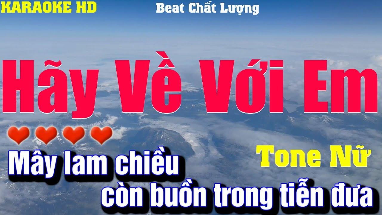 Karaoke Hãy Về Với Em (Slow Pop)l Tone Nữ l Beat phối mới 2025 Âm thanh ra chất lượng cực hay dễ hát