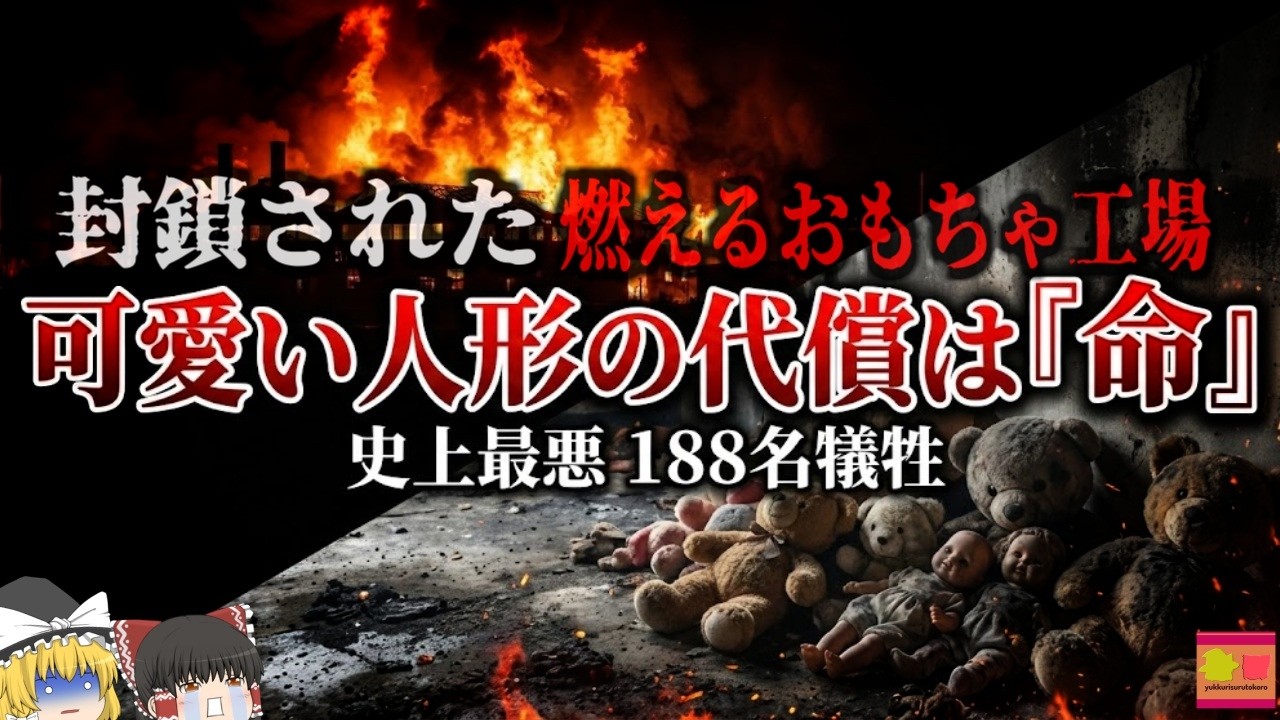 【1993】『生きながら焼かれた188人』「人形を盗まれるから」と出口をロック。利益優先が招いた地獄の工場火災『ケーダーおもちゃ工場火災』を解説