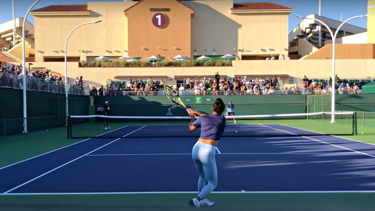 Leylah Fernandez | Court Level Practice [4k 60fps]