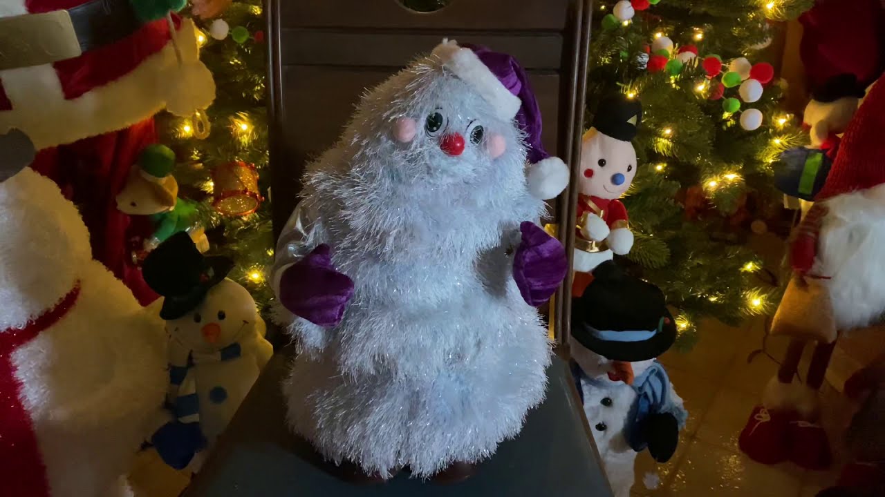 Northern D'Lite Rock A Long Animated Christmas Tree Decoration ( blue, white, purple male version )