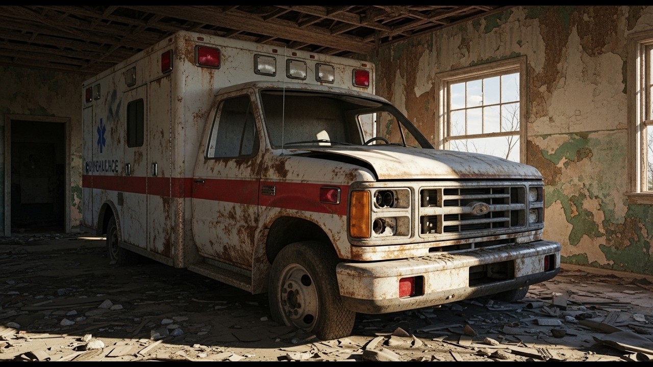 Abandoned Ambulance Found in a Haunted House | Full Rust Restoration