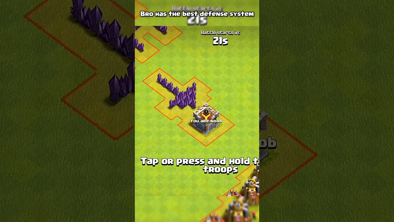 Bro has the best defense system ll Clash of clans ll #shorts #clashofclans #coc