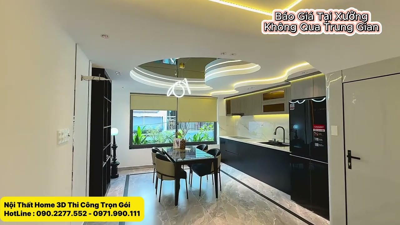 Mẫu Tủ Bếp Đẹp Nhà Liền Kề Sang Trọng Tại Hà Nội