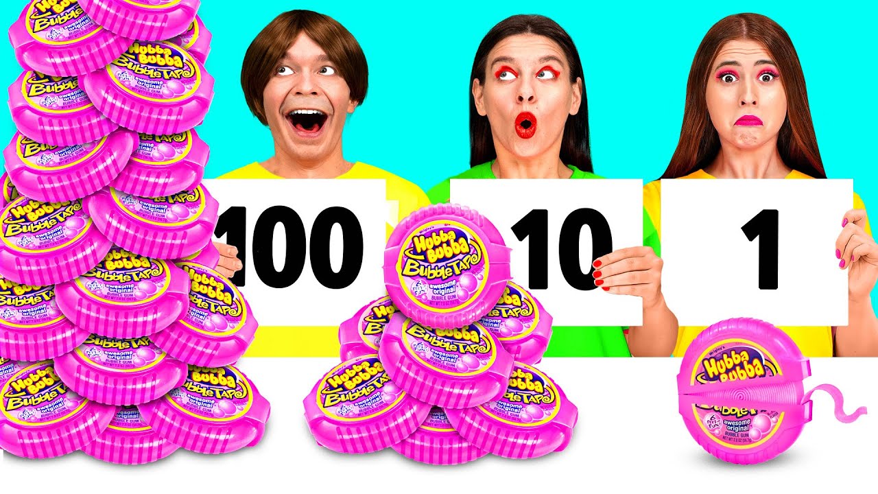 Wyzwanie 100 Warstw Żywności | Niesamowite Kulinarne Hacki od BaRaFun Challenge