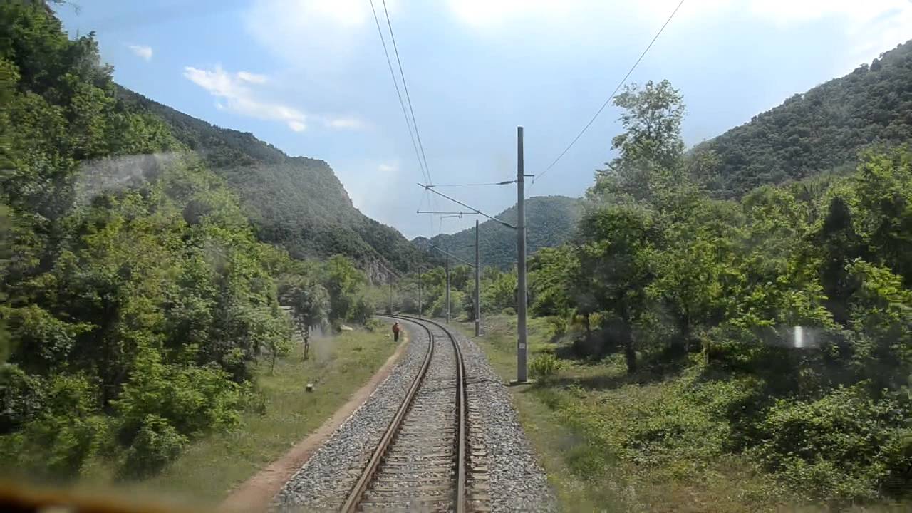 Кресненското дефиле - Поглед от кабината на локомотива
