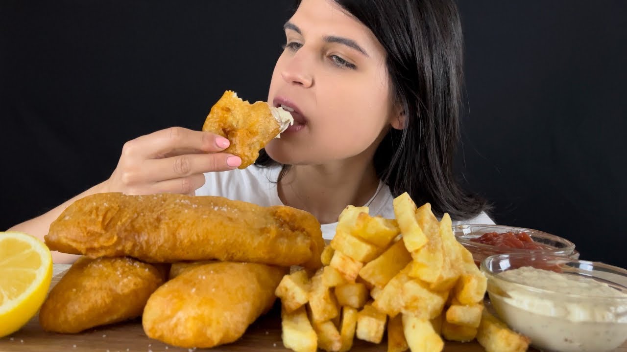 HOMEMADE FISH N' CHIPS | MUKBANG | ASMR | EATING SOUNDS