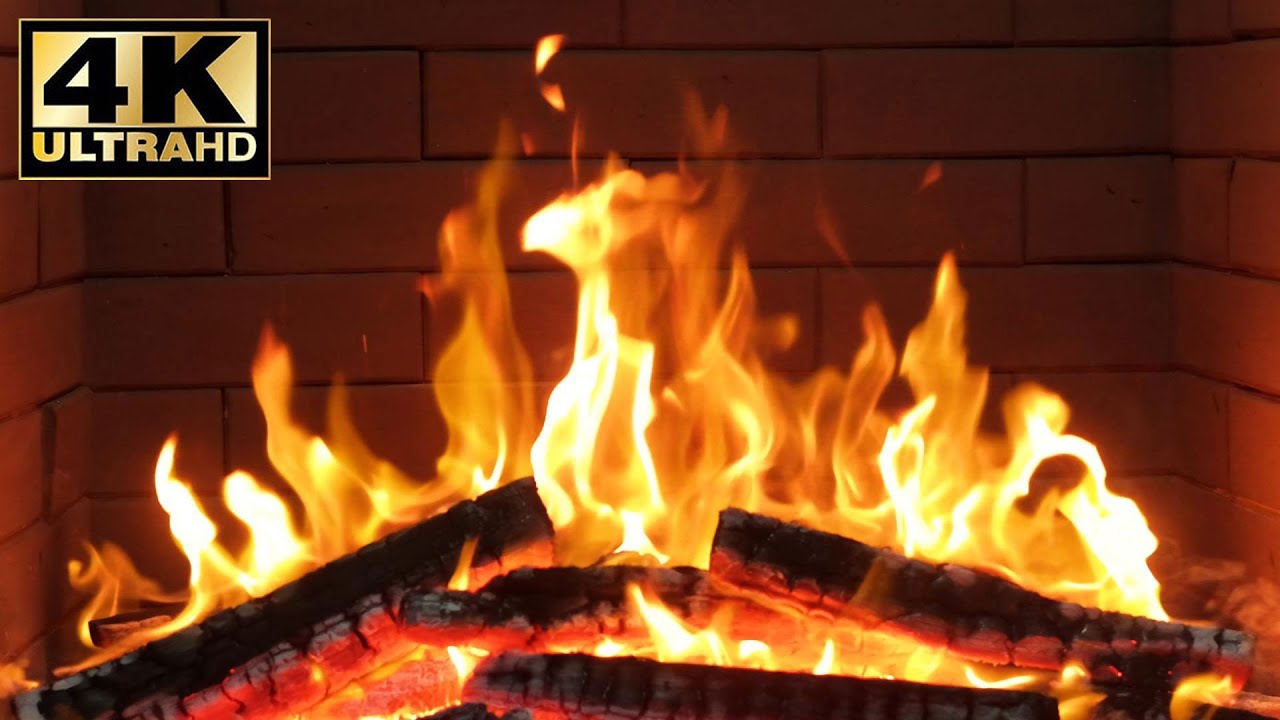 🔥 4K Fireplace Video for Relaxation. Fireplace for Mind Therapy. Cozy summer fireplace ambience