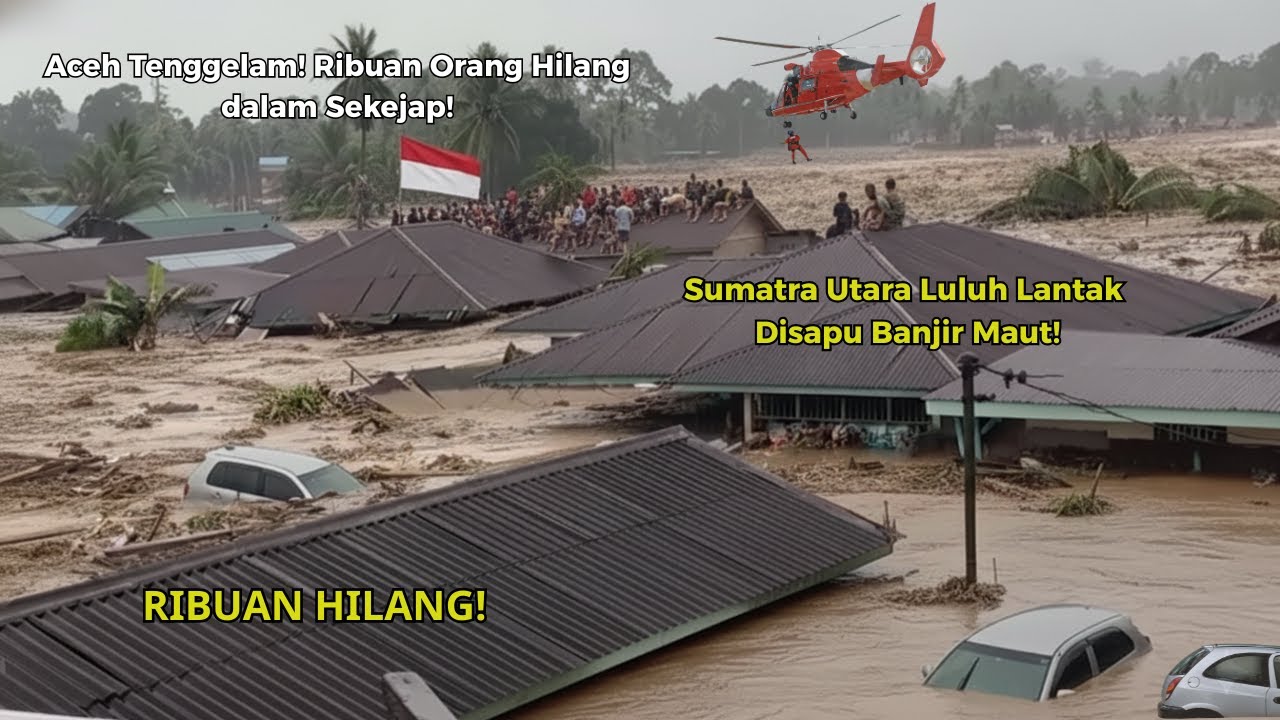 Bencana di Indonesia: Banjir Mematikan Landa Aceh  dan Sumatra Utara,Jutaan Warga Mengungsi!