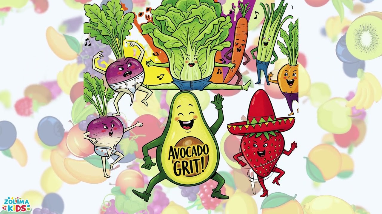 Veggie Parade! 🍎🥦 Silly Fruit & Vegetable Rhymes for Kids  ZOLIMA Kids