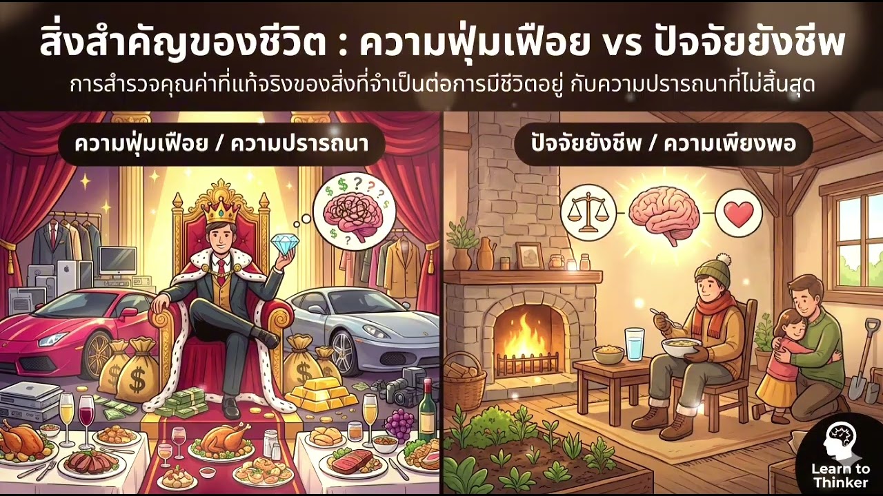 🔊 สิ่งสำคัญของชีวิต : ความฟุ่มเฟือย vs ปัจจัยยังชีพ | LTK