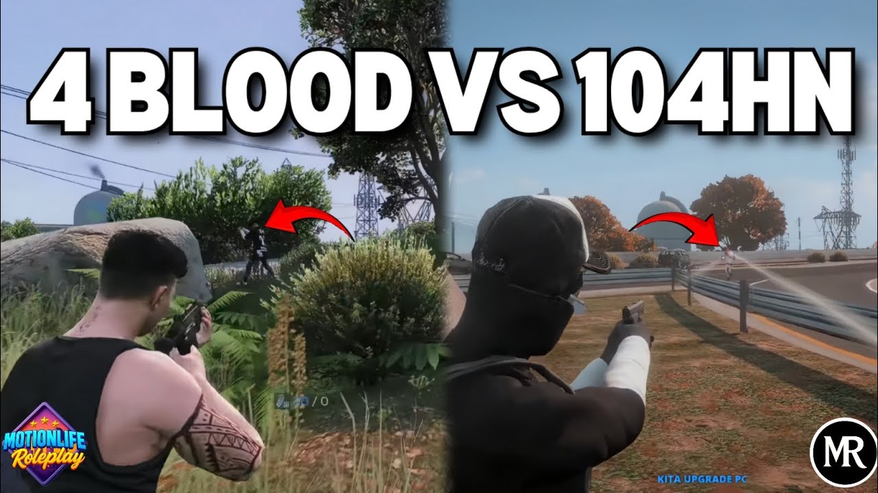 PERANG BESAR 4 BLOOD VS 104HN !! OG ILHAM IKUT WAR DI ROXWOOD ?! GTA V ROLEPLAY #motionliferp 