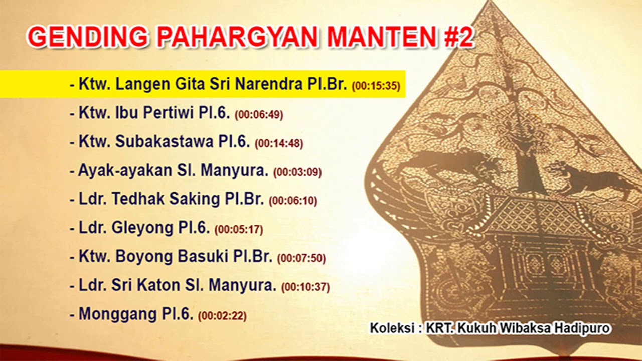 GENDING PAHARGYAN MANTEN #2