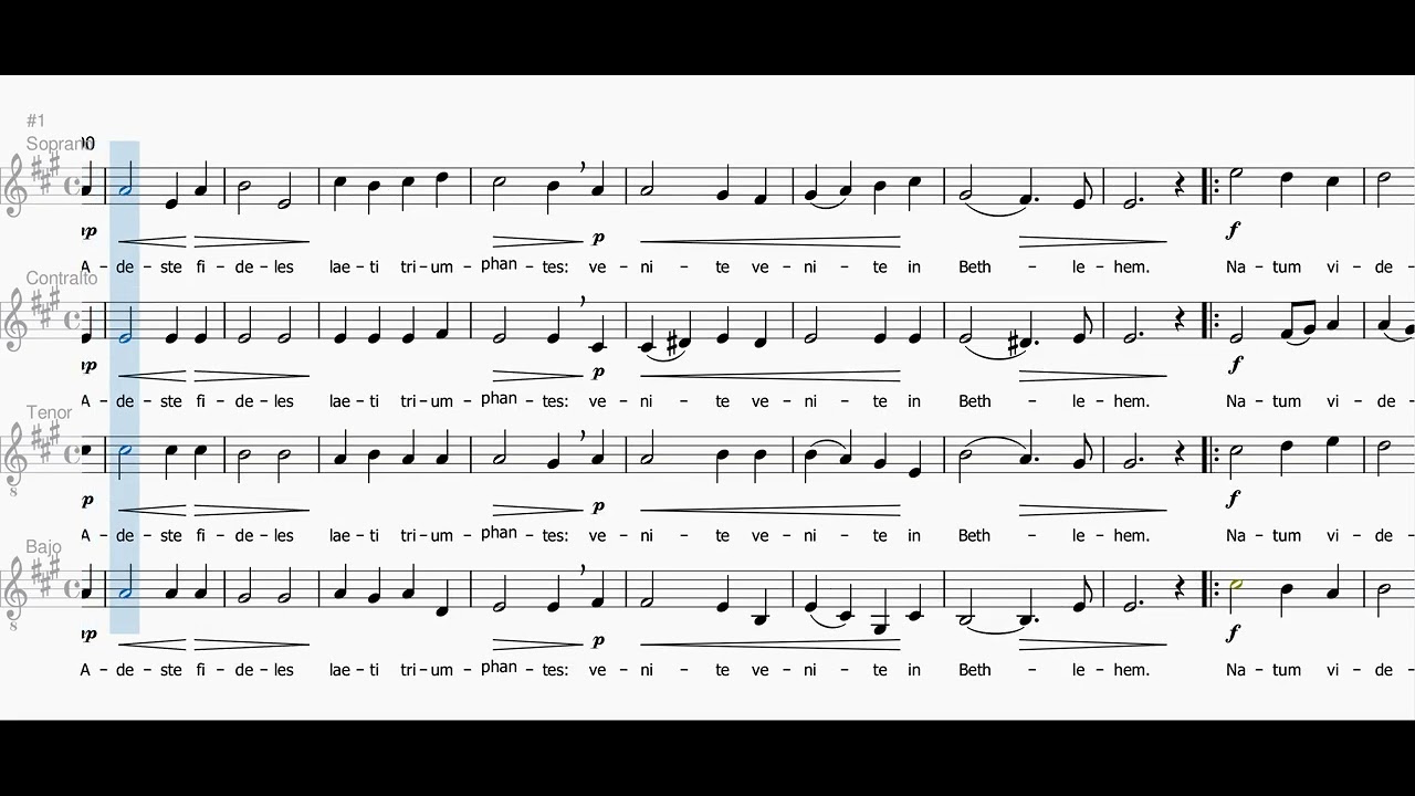 Adeste Fideles (Alto) - J. Reading