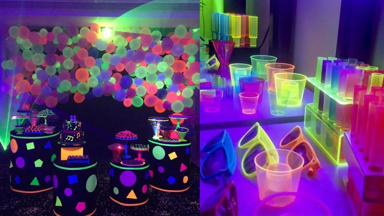 50 IDEIAS FESTA NEON /SIMPLE AND CHEAP NEON DECORATION IDEAS/ NEON PARTY IDEAS