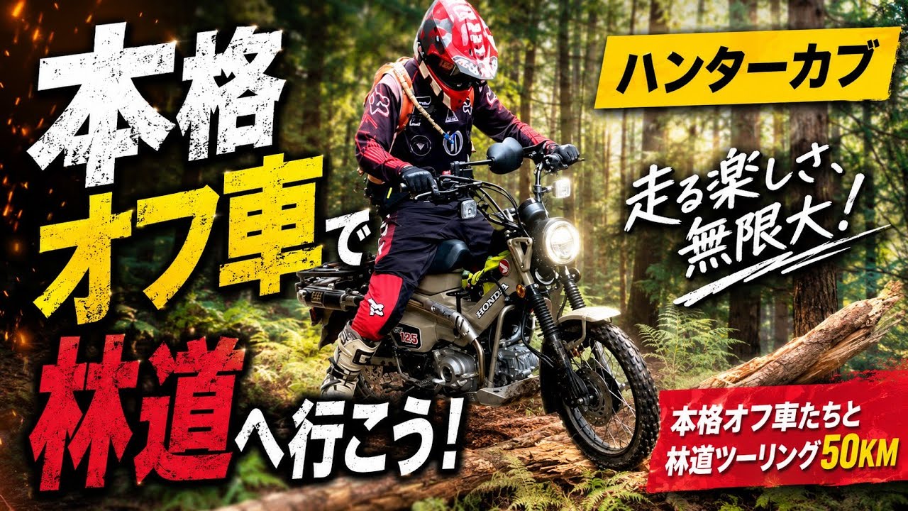 【ハンターカブ CT125】 ガチオフ車たちと林道ツーリング オフロード